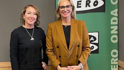 La presidenta de FEHM, Mar&iacute;a Frontera, en Onda Cero Mallorca, junto a Elka Dimitrova