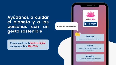 Hidraqua y M&aacute;s Vida se unen en una campa&ntilde;a para promover la sostenibilidad y ayudar a las personas afectadas por el c&aacute;ncer 