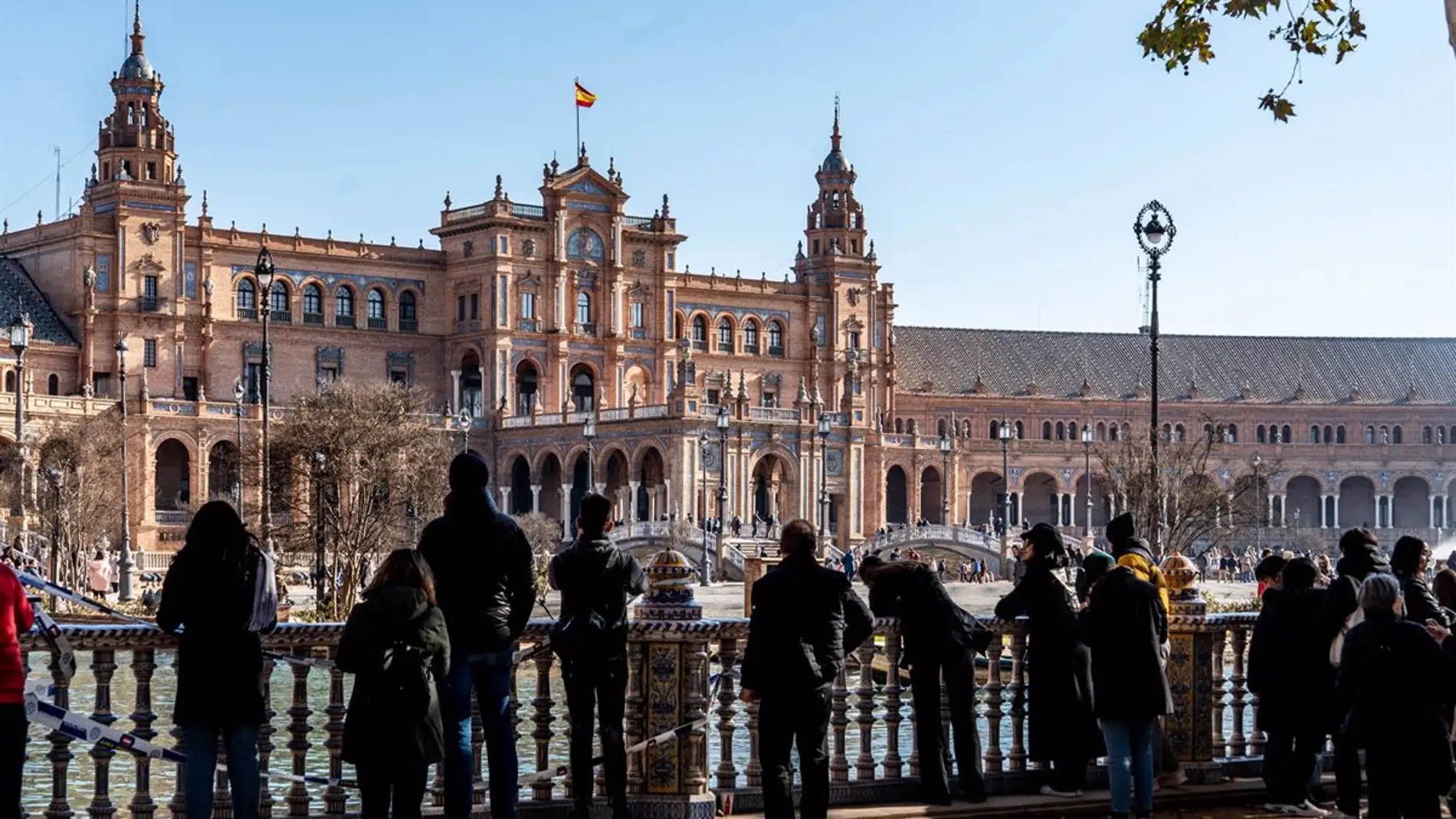 Turistas en la Plaza de España en una imagen de archivo