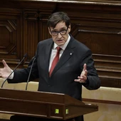 Salvador Illa interviene durante una sesión plenaria en el Parlament. Salvador Illa interviene durante una sesión plenaria en el Parlament.