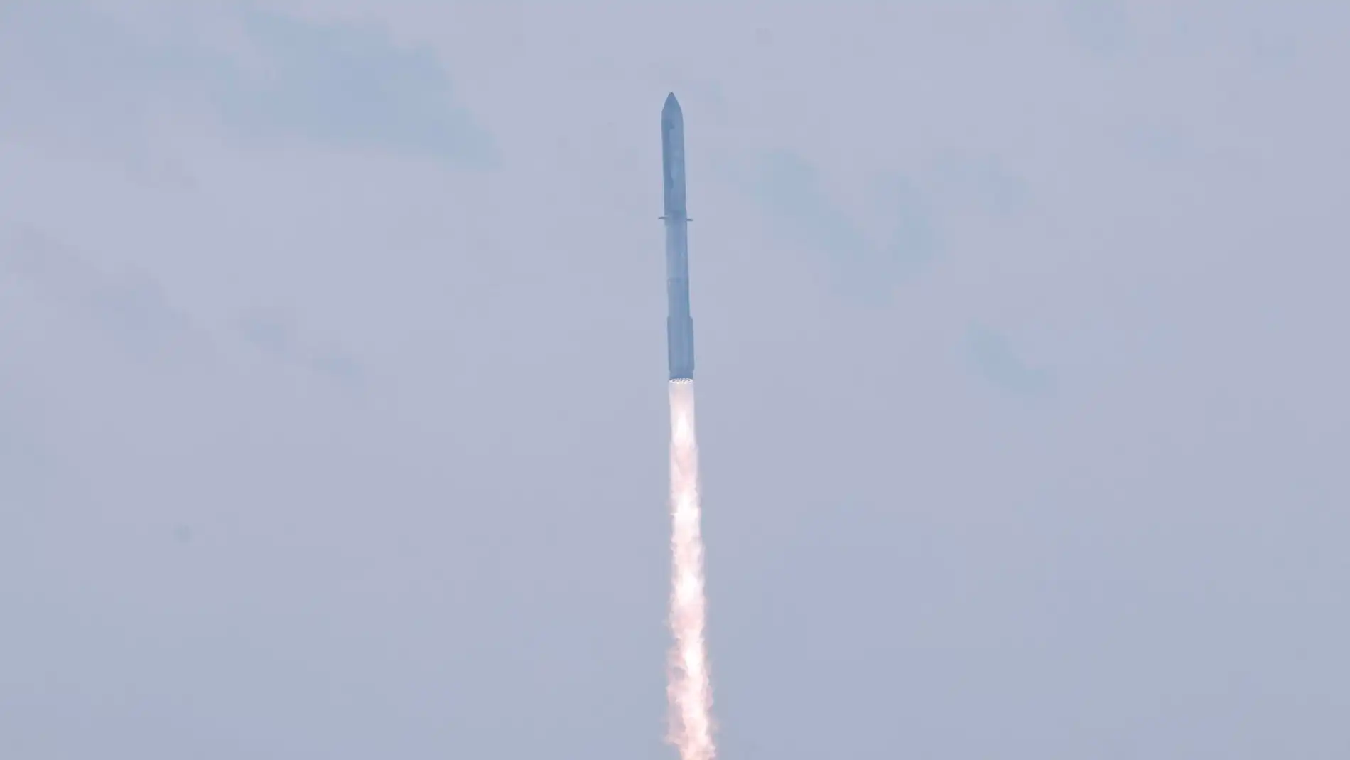 Lanzamiento del cohete Starship, en Boca Chica, Texas.
