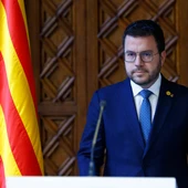 El presidente de la Generalitat, Pere Aragonès, tras decidir el adelanto electoral. EFE/Quique García El presidente de la Generalitat, Pere Aragonès, tras decidir el adelanto electoral. EFE/Quique García