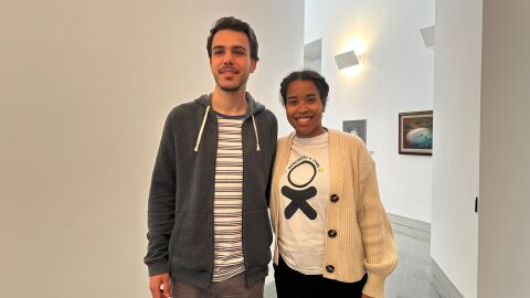 Karol Ben&iacute;tez y Miguel Lopes de la asociaci&oacute;n K'mon en Ceuta