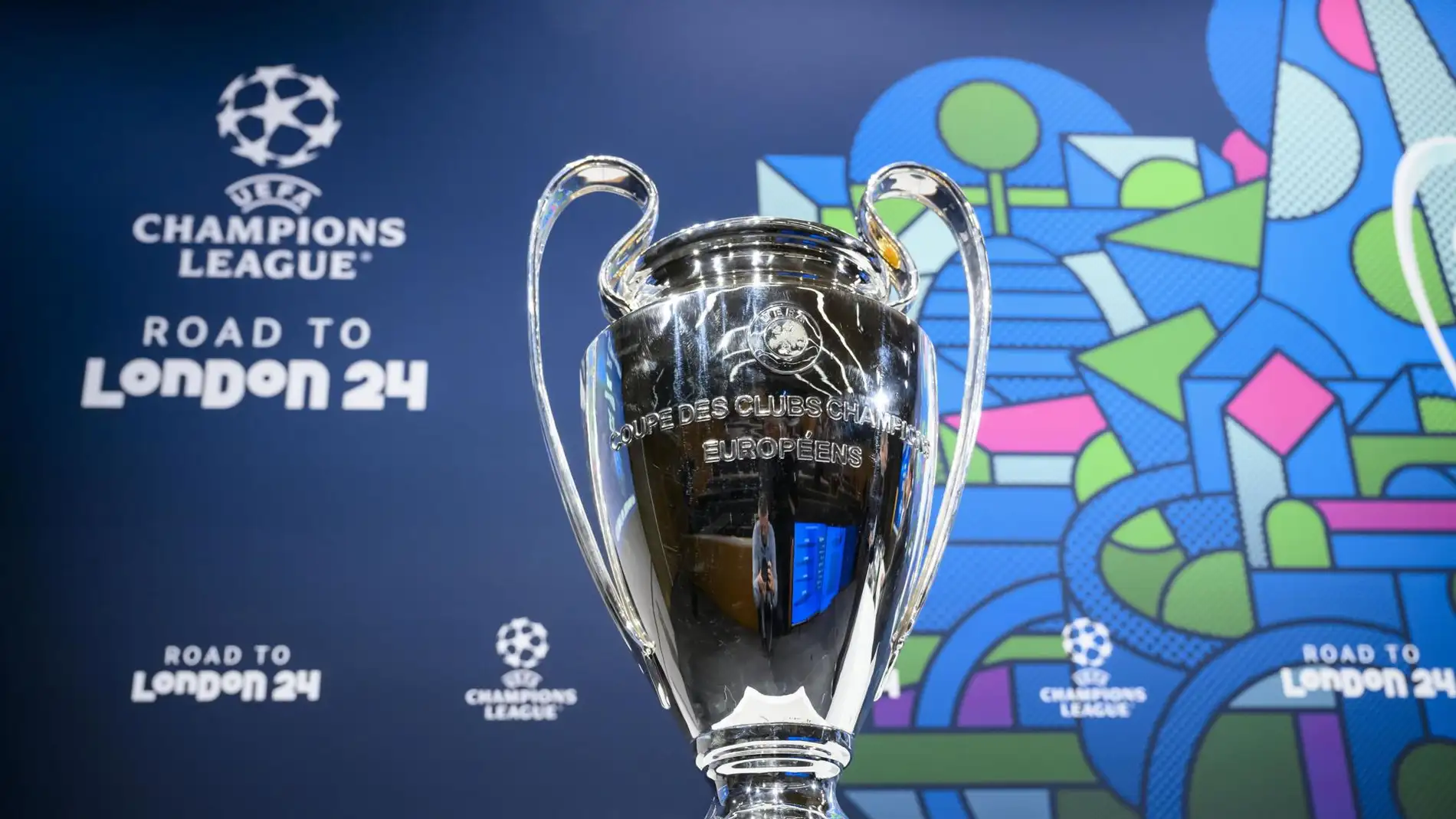 Image del trofeo de la Champions League en el sorteo de cuartos de final