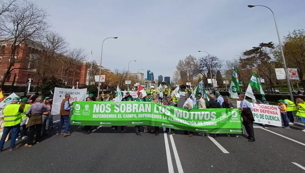 Los agricultores protestan en Madrid y piden al Gobierno nuevas medidas Los agricultores protestan en Madrid y piden al Gobierno nuevas medidas