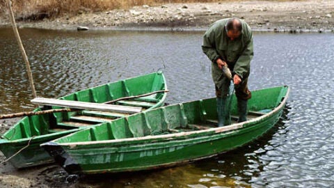 Un pescador en las Tablas de Daimiel