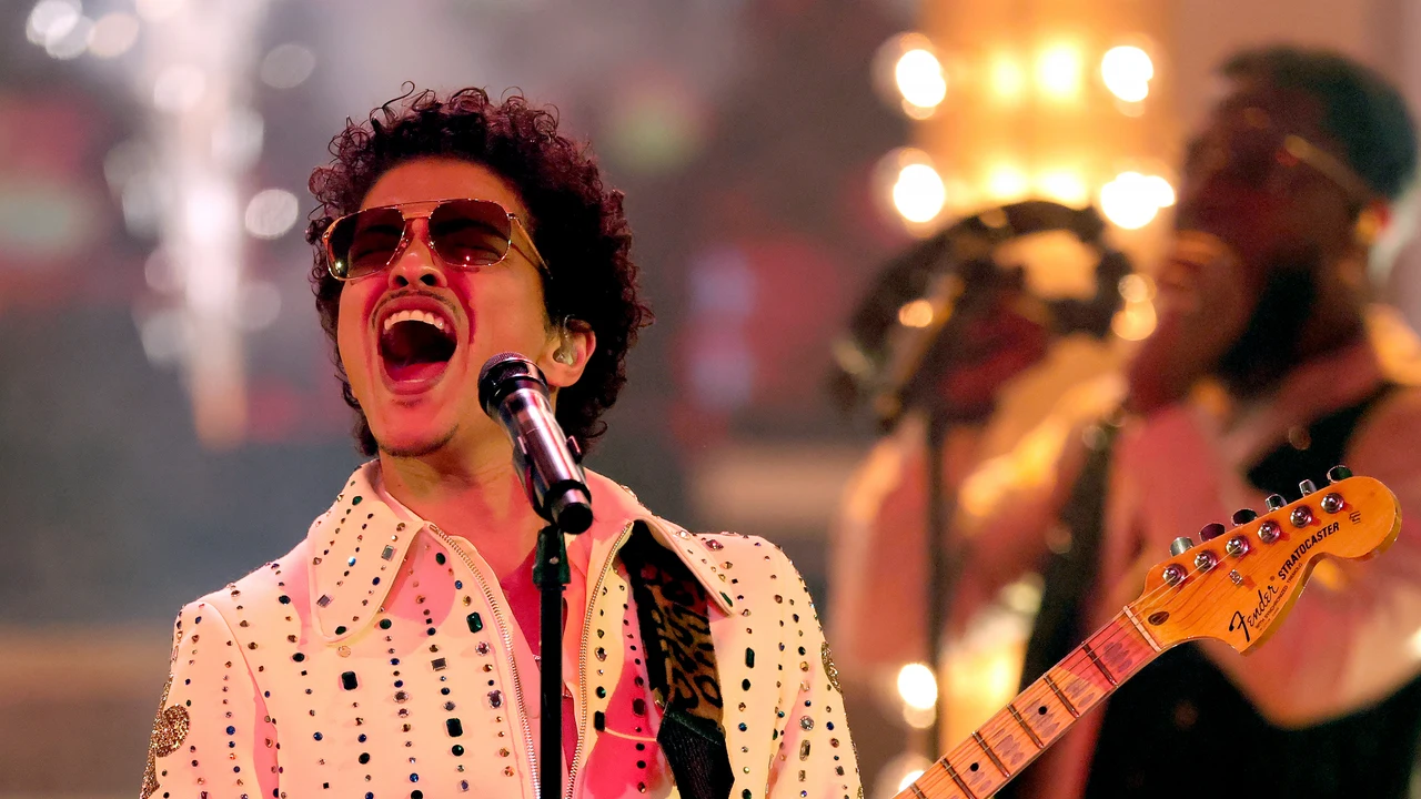 Bruno Mars en una actuación en Nevada