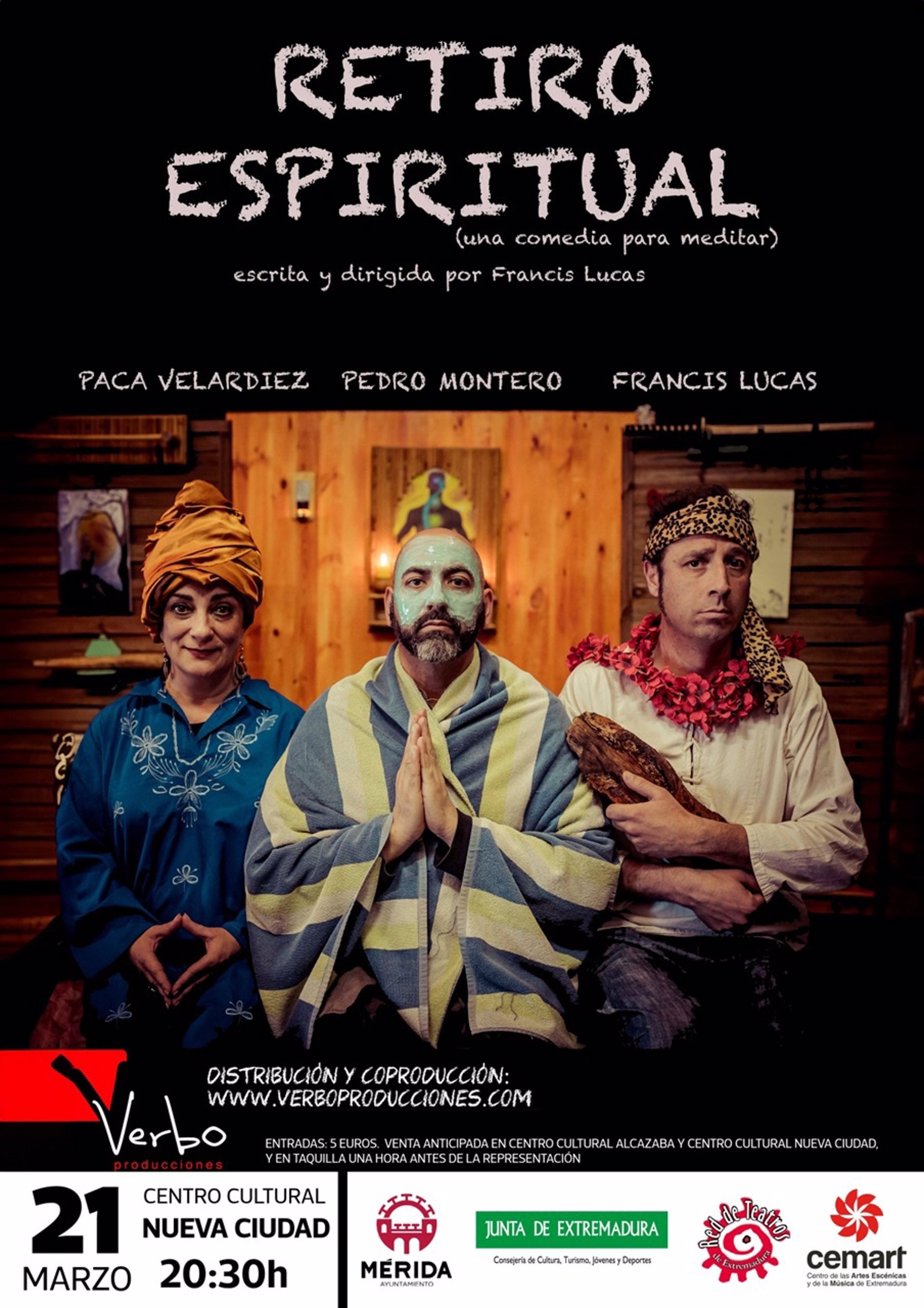 La comedia 'Retiro espiritual' llega este jueves al Centro Cultural de Nueva Ciudad de Mérida La comedia 'Retiro espiritual' llega este jueves al Centro Cultural de Nueva Ciudad de Mérida