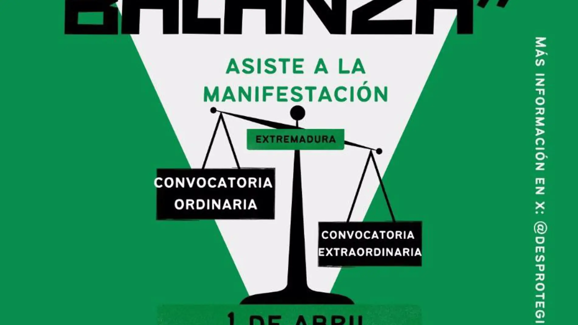 Interinos docentes se manifestarán el lunes 1 de abril en Mérida para pedir unas oposiciones de estabilización "justas"