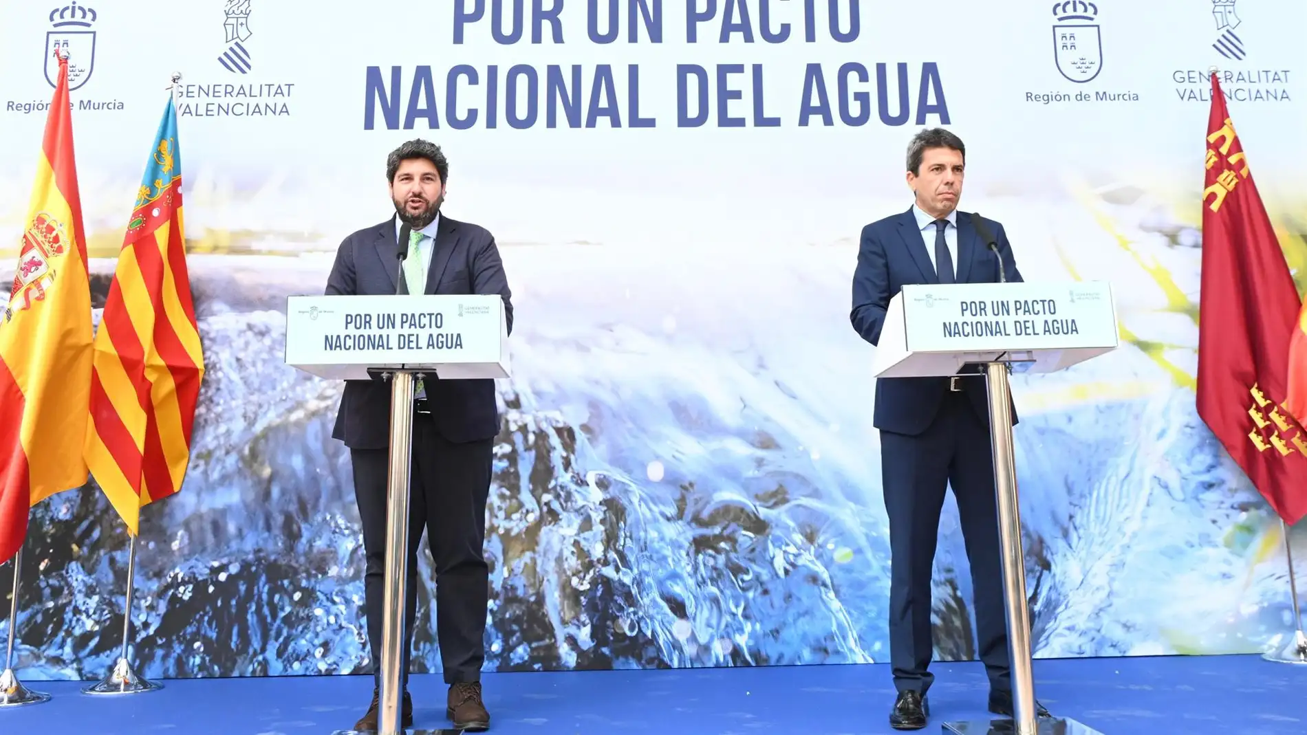 López Miras y Mazón exigen un Pacto Nacional del Agua que "acabe con los enfrentamientos"