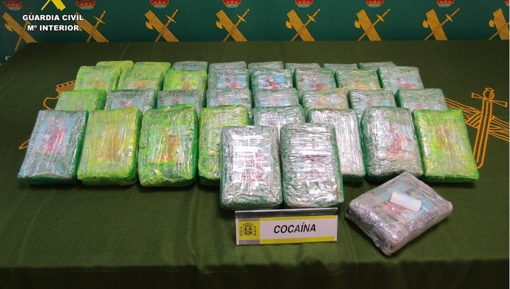 Cocaína incautada por la Guardia Civil