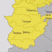 El Miércoles Santo dejará en Extremadura activa la alerta amarillo por lluvia y viento