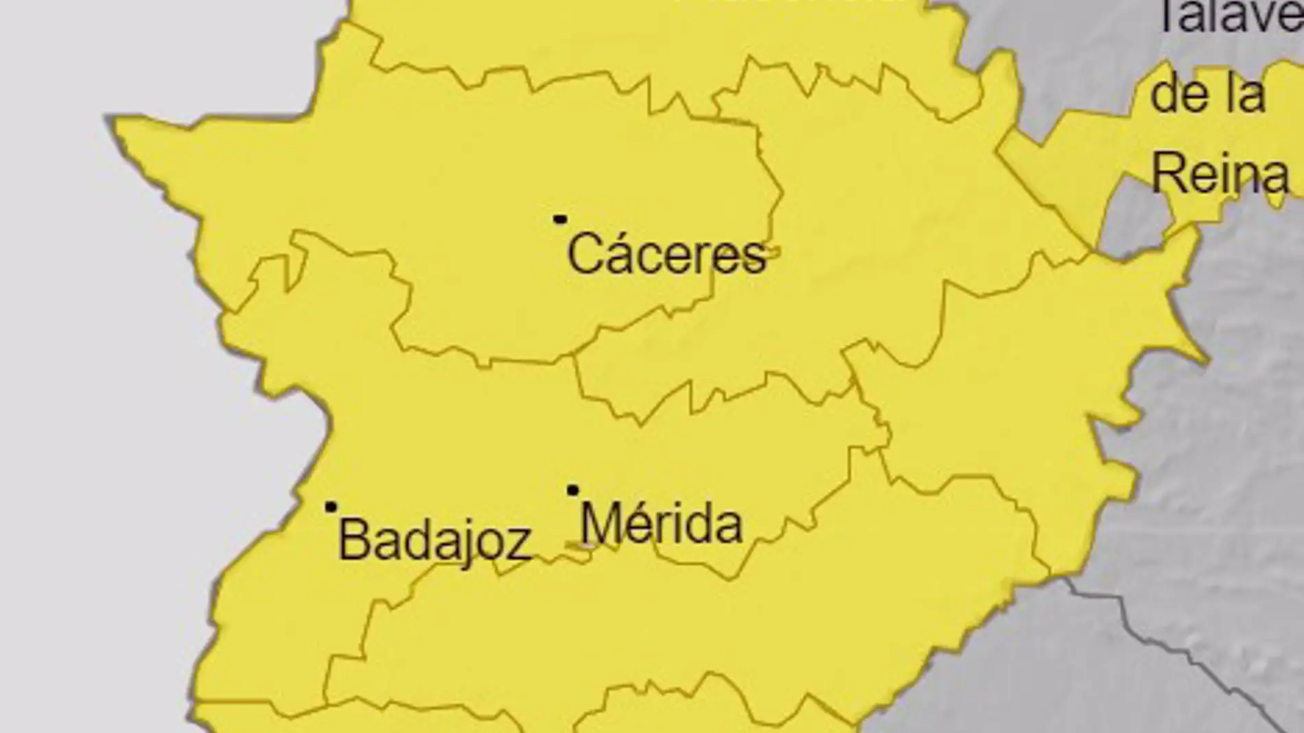 El Miércoles Santo dejará en Extremadura activa la alerta amarillo por lluvia y viento