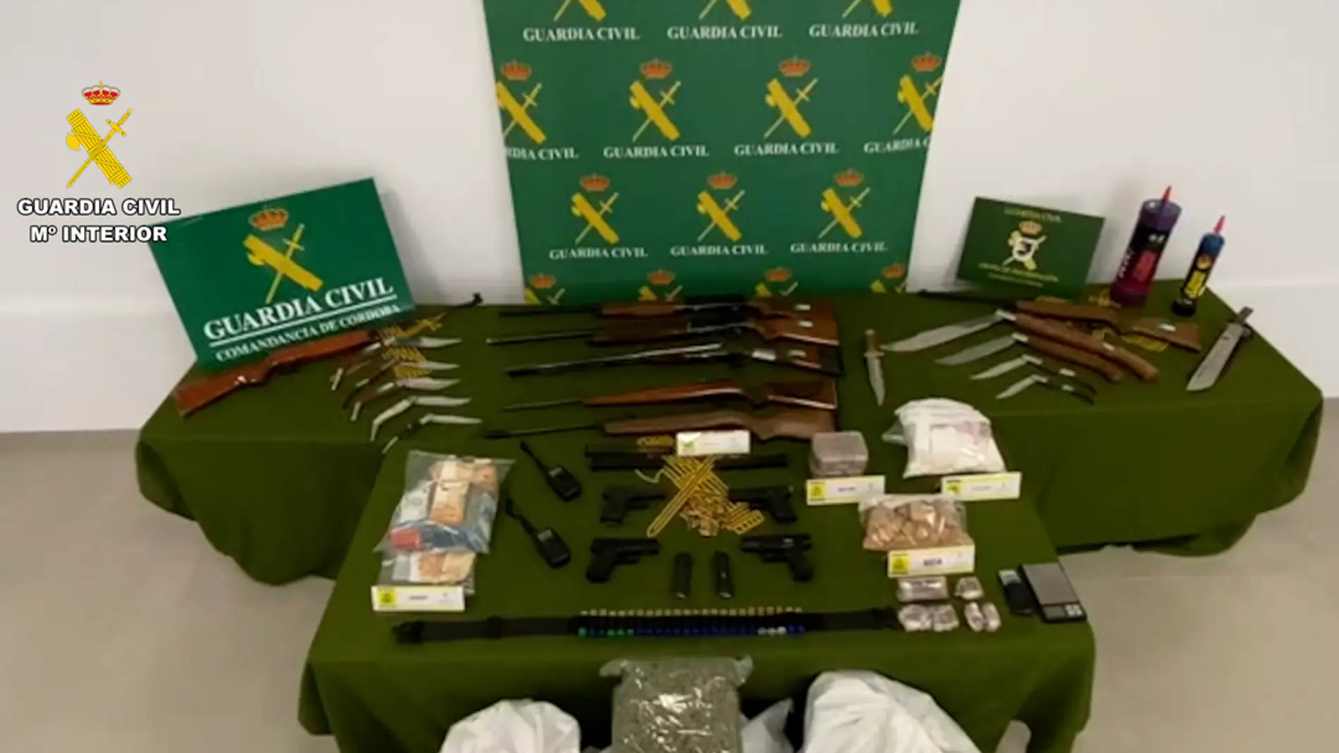 Desarticulada una banda dedicada al tráfico de armas que operaba en Córdoba y Sevilla