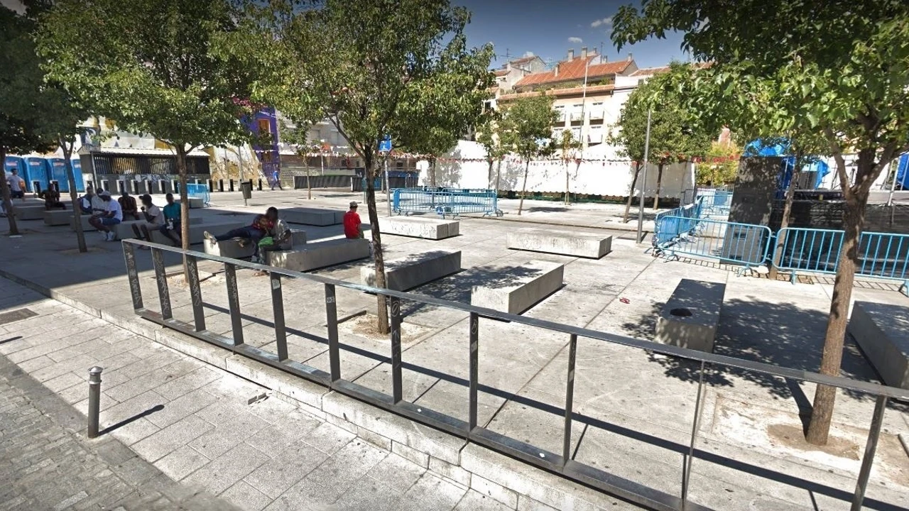 Plaza de Nelson Mandela en el barrio madrileño de Lavapiés