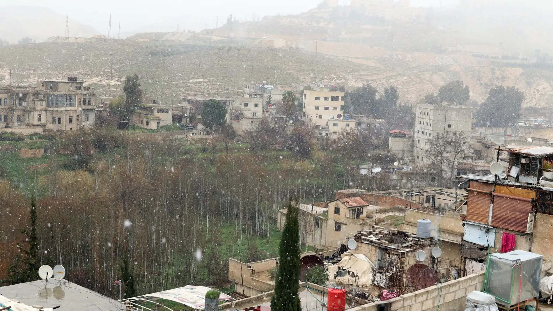 Imagen de archivo de una vista general de una zona en Damasco, Siria