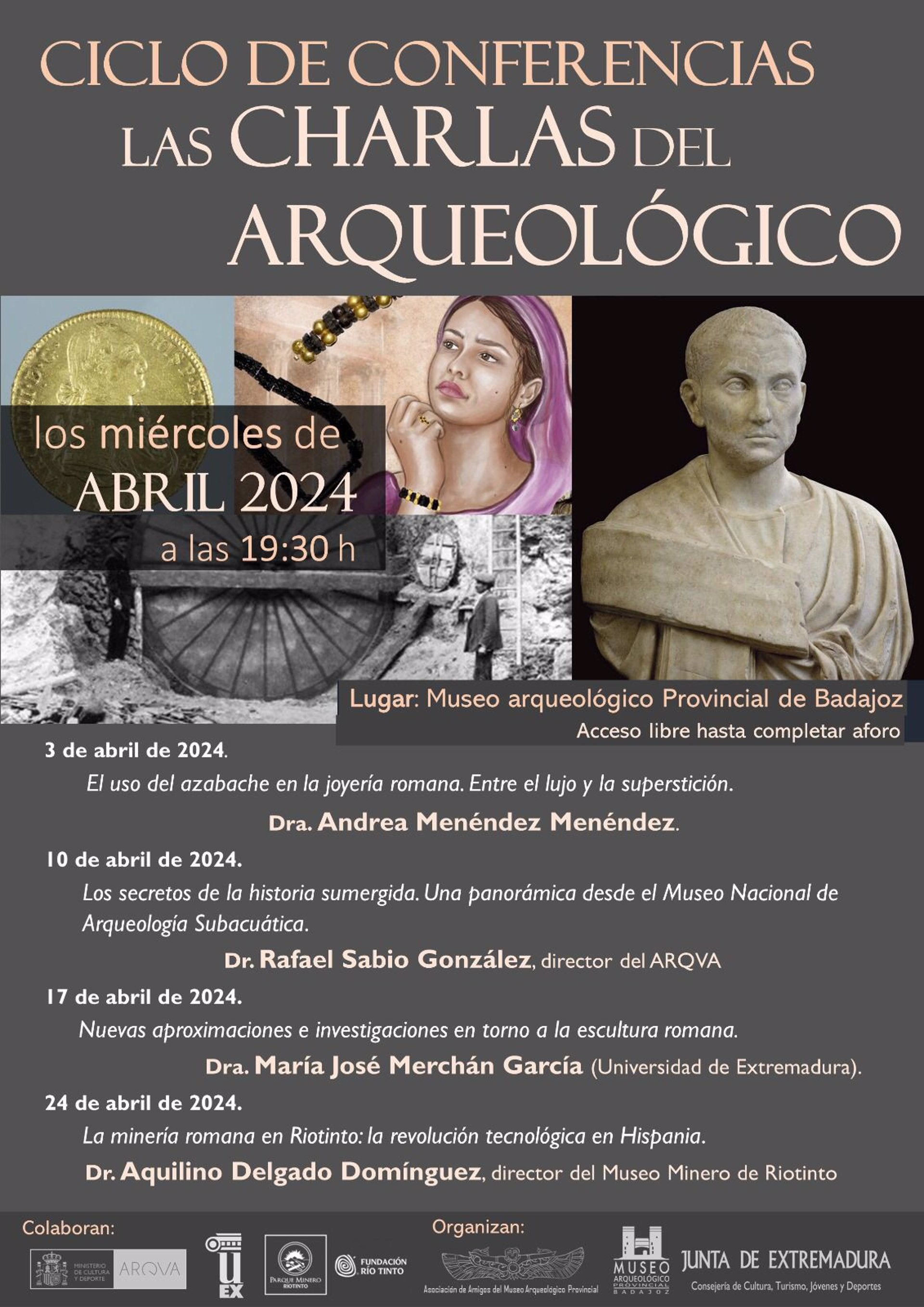 El Arqueológico de Badajoz programa en abril un nuevo ciclo de conferencias centrado en la orfebrería, minería y escultura El Arqueológico de Badajoz programa en abril un nuevo ciclo de conferencias centrado en la orfebrería, minería y escultura