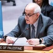 El embajador de Palestina ante la ONU, Riyad Mansour