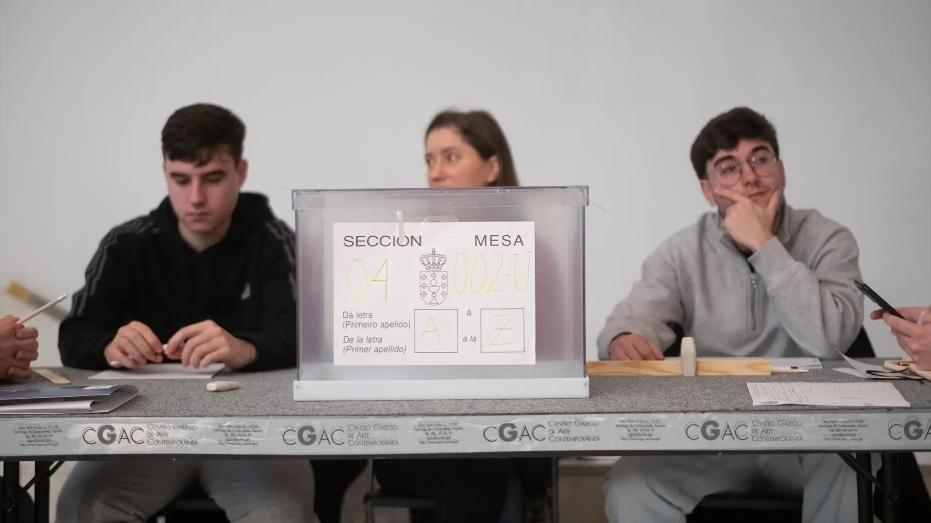 Una mesa electoral en las elecciones gallegas del pasado 18 de febrero del 2024