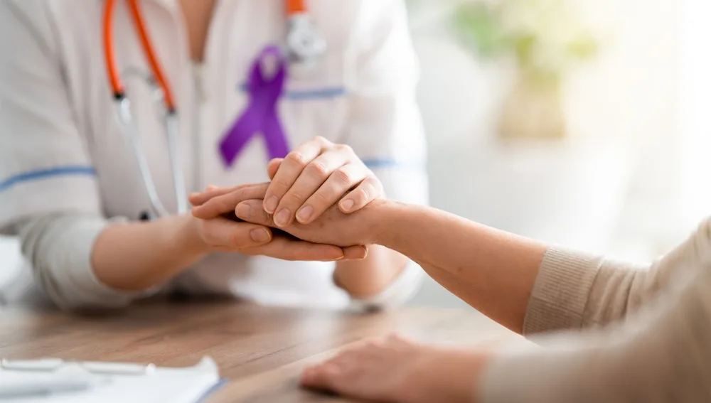 Paciente en una consulta oncológica Paciente en una consulta oncológica