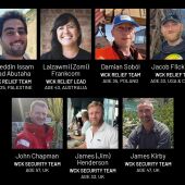 Imagen de los siete cooperantes asesinados de la ONG World Central Kitchen