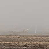 Calima en el aeropuerto de Fuerteventura 