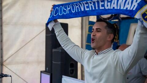 1-4-2024 Miguel Linares, en la fiesta del 98 aniversario del Oviedo