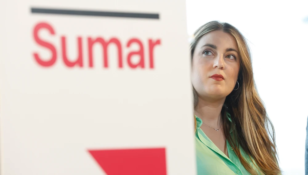 La candidata a lehendakari de Sumar, Alba García, participa en San Sebastián en el inicio de campaña de Sumar.