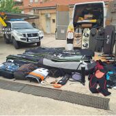 El material recuperado por la Guardia Civil de Alicante