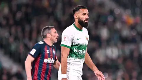 Mourad, delantero del Elche, en un partido de Liga Mourad, delantero del Elche, en un partido de Liga