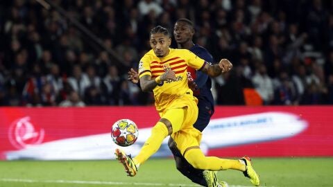 Raphinha marca el segundo gol en el PSG - Barcelona