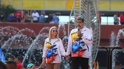 Nicolás Maduro en un acto de campaña en Caracas Nicolás Maduro en un acto de campaña en Caracas