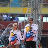 Nicolás Maduro en un acto de campaña en Caracas