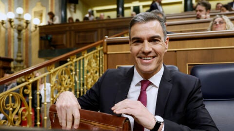  El presidente del Gobierno, Pedro Sánchez, durante la sesión de control al Ejecutivo este miércoles en el Congreso.