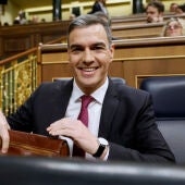  El presidente del Gobierno, Pedro Sánchez, durante la sesión de control al Ejecutivo este miércoles en el Congreso.