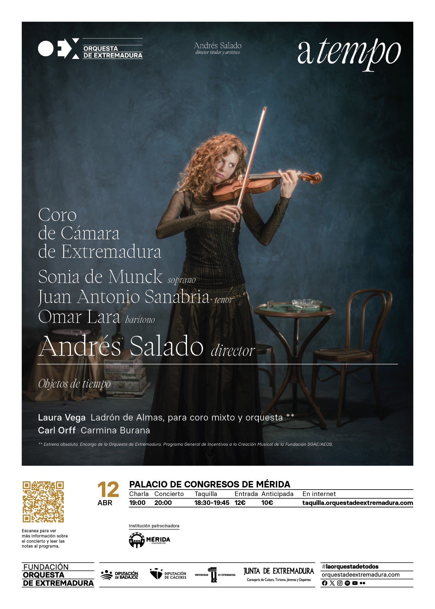 La Orquesta de Extremadura pone en escena este viernes en Mérida 'Ladrón de Almas', de Laura Vega La Orquesta de Extremadura pone en escena este viernes en Mérida 'Ladrón de Almas', de Laura Vega