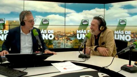 El actor Gin&eacute;s Garc&iacute;a Mill&aacute;n con Carlos Alsina