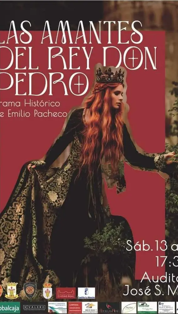 Cartel obra teatro Las amantes del Rey Don Pedro Cartel obra teatro Las amantes del Rey Don Pedro