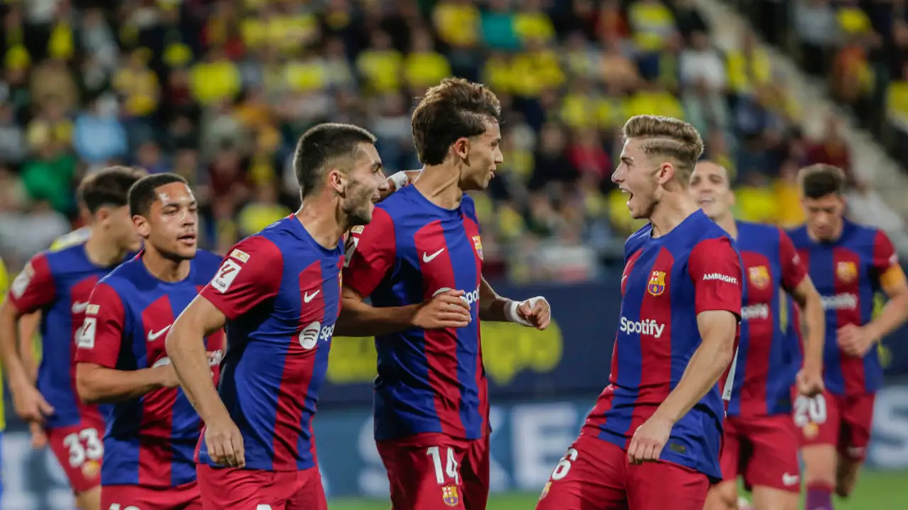 El delantero portugués del FC Barcelona, Joao Felix, celebra un gol El delantero portugués del FC Barcelona, Joao Felix, celebra un gol