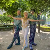 Miembros del Circo del Sol en Málaga Miembros del Circo del Sol en Málaga