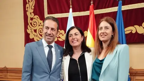 Elena Candia y los conseleiros do Mar y Medio Rural onda cero