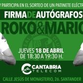 Baturina y Mario García, protagonistas de la firma de autógrafos organizada por Cantabria Telecom