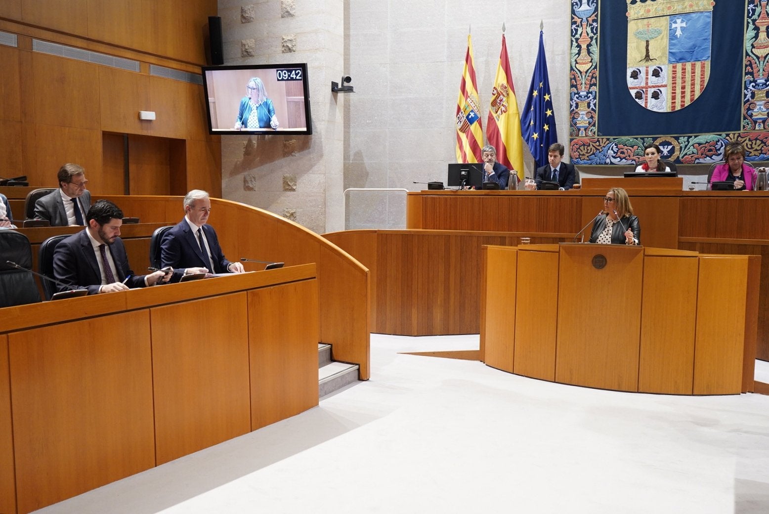 Azcón reitera que en Aragón "no sobra agua" y descarta un trasvase Azcón reitera que en Aragón "no sobra agua" y descarta un trasvase