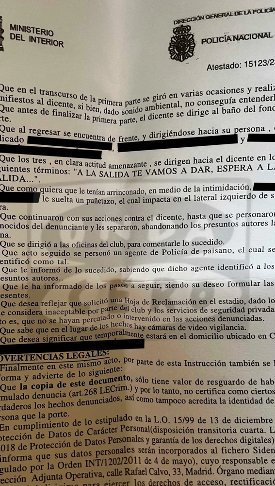 Denuncia policial Denuncia policial