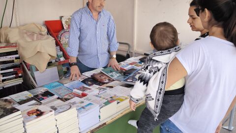 Una caseta de la Feria del Libro de Ciudad Real