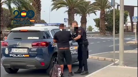 Imágenes de los daños y la detención del pirómano de Arrecife, Lanzarote