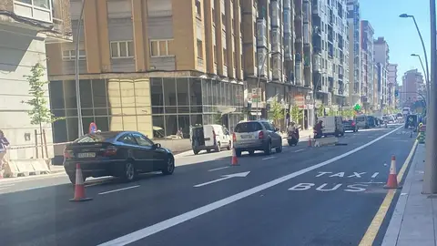 Obras en la avenida Pablo Iglesias de Gijón Obras en la avenida Pablo Iglesias de Gijón