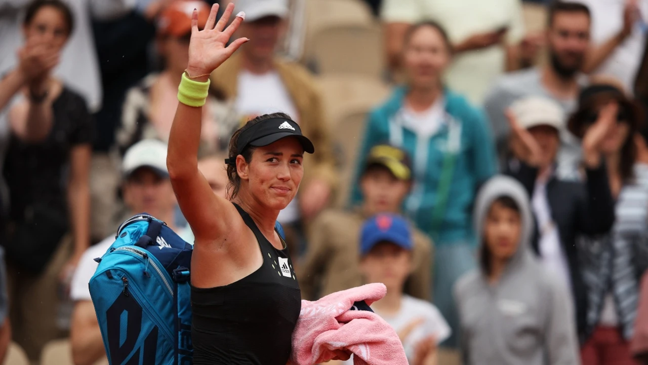 Garbiñe Muguruza, tras un partido