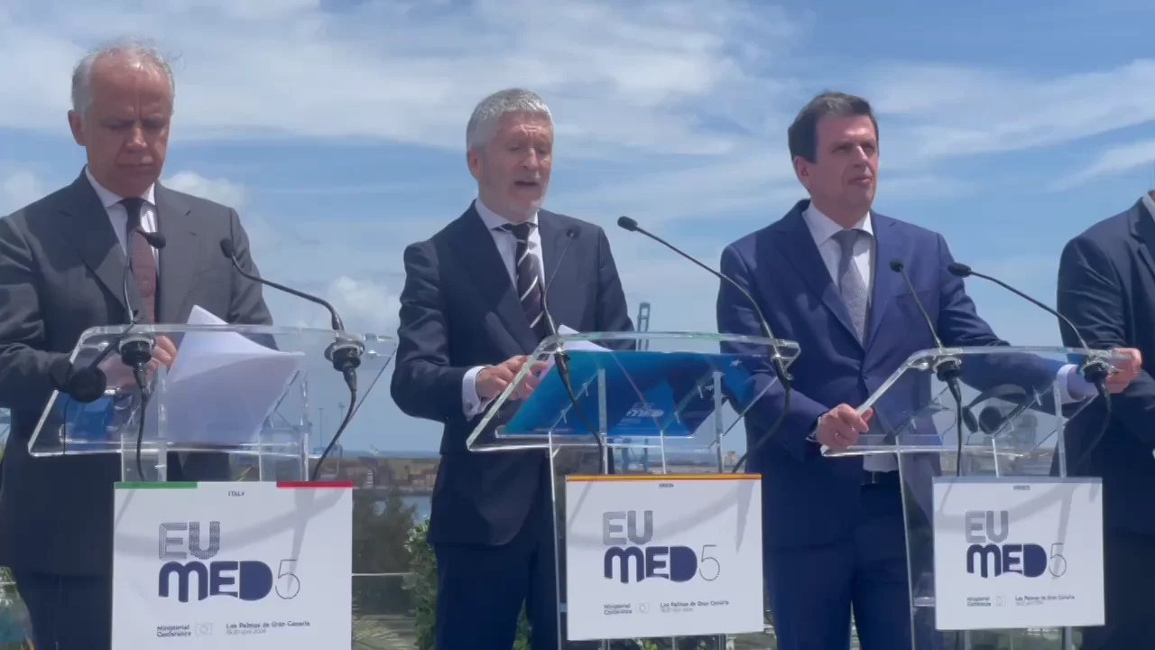 Los ministros del Interior y Migraciones del MD5 debaten sobre el Pacto Migratorio de la UE en Las Palmas de Gran Canaria