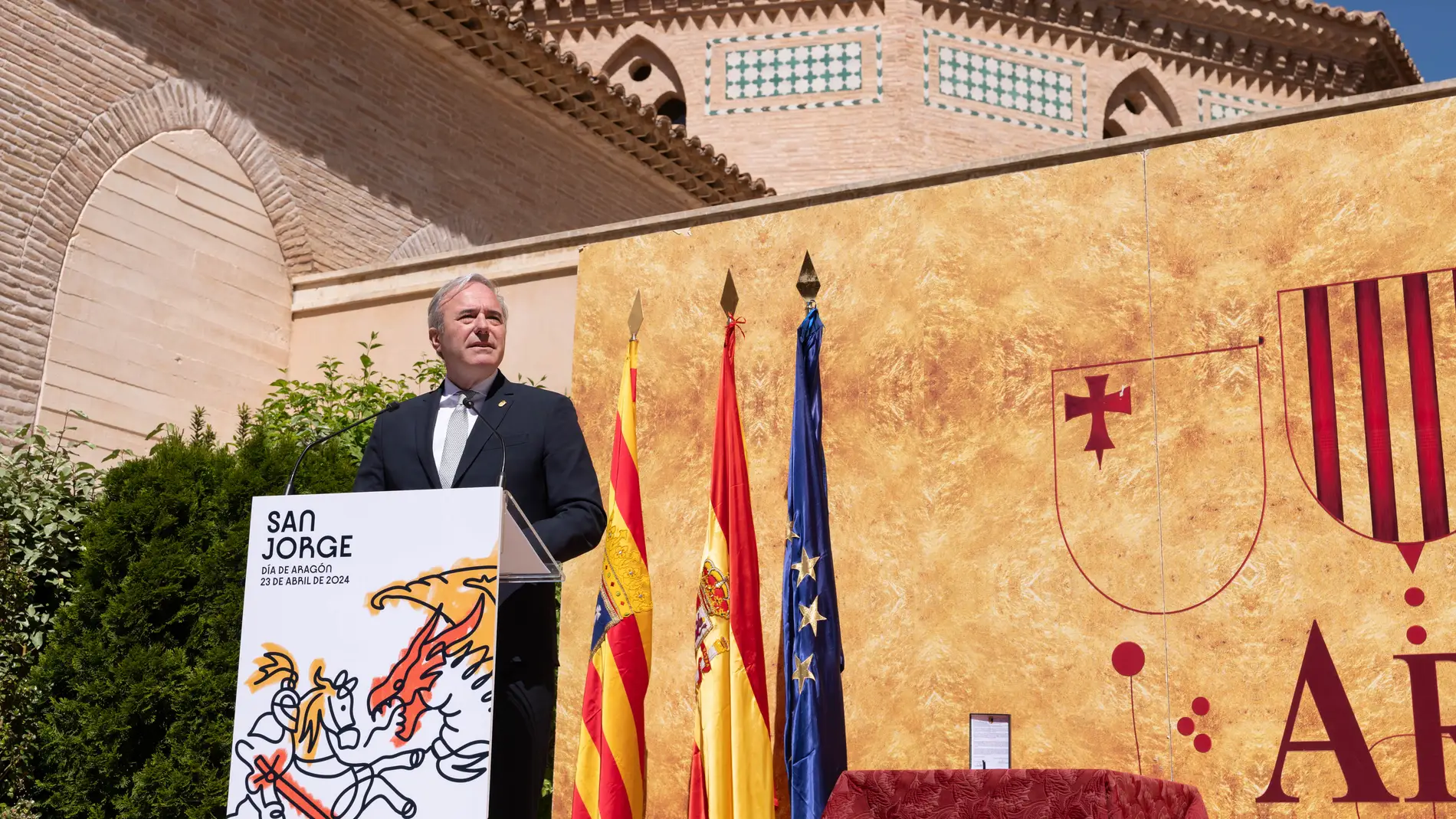 El presidente Azcón ha pronunciado su discurso durante el acto celebrado en Teruel